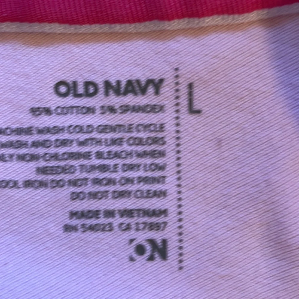 Old Navy Pink Polo T Shirt in size L - Picture 3 of 4